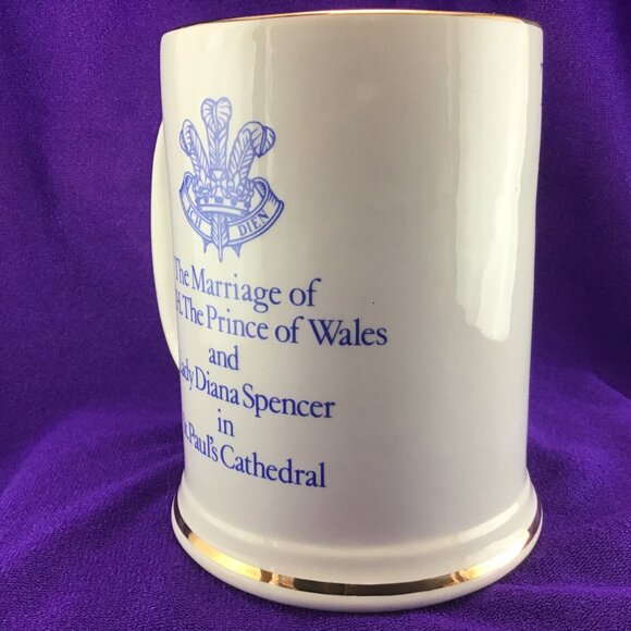 Royal Marriage Charles and Diana Beer Mug Tankard Oversized Coffee Mug 1981 - Picture 6 of 12